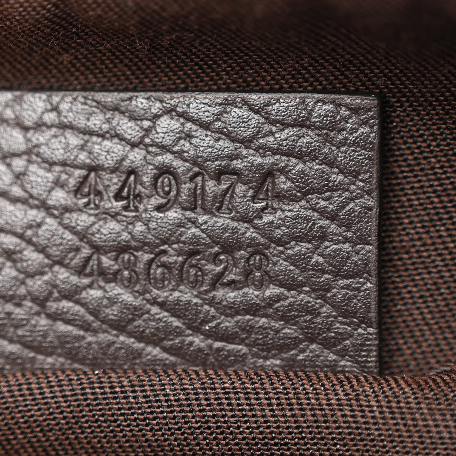 Gucci Monogram Dollar Calfskin Belt Bag Beige Ebony Testa di Moro Marrone Scuro 7 of 10