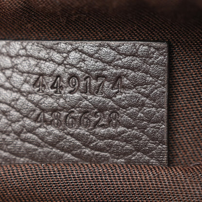 Gucci Monogram Dollar Calfskin Belt Bag Beige Ebony Testa di Moro Marrone Scuro 7 of 10