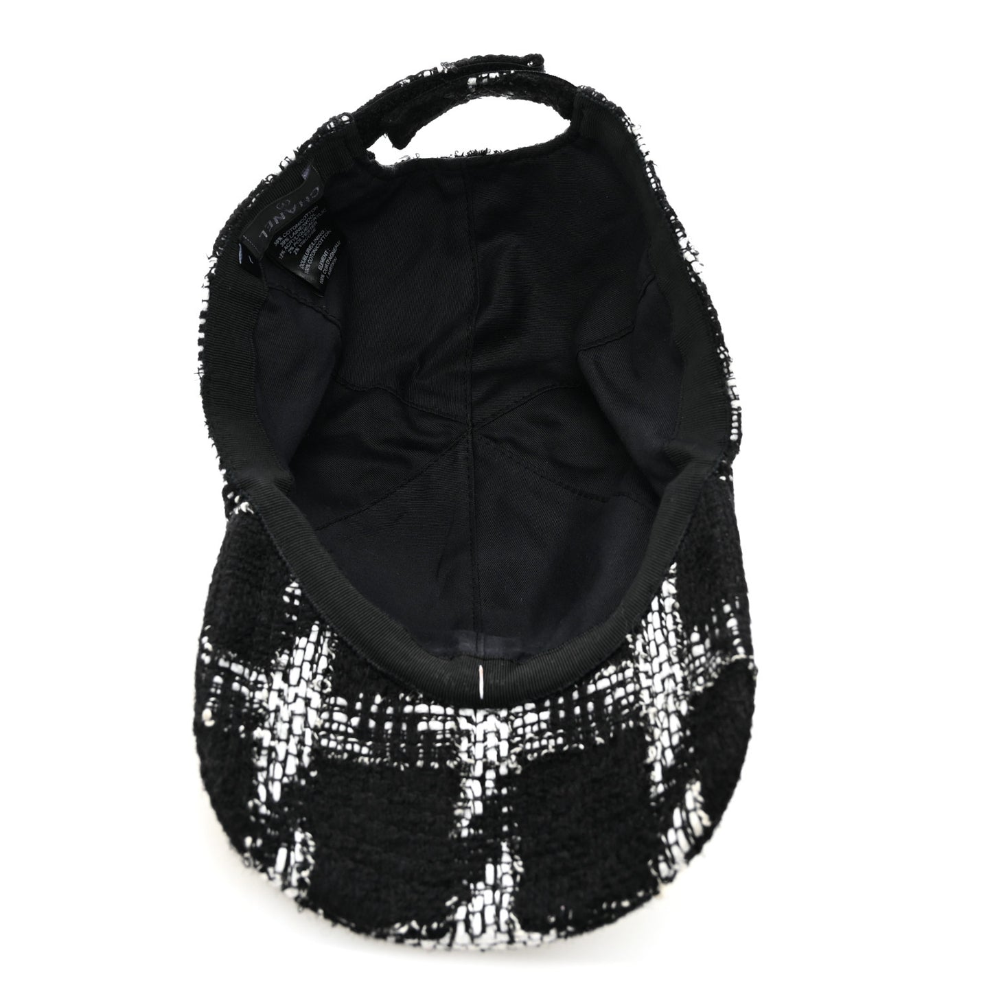 Tweed Cap Hat L  Black White