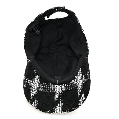 Chanel Tweed Cap Hat L  Black White 7 of 8
