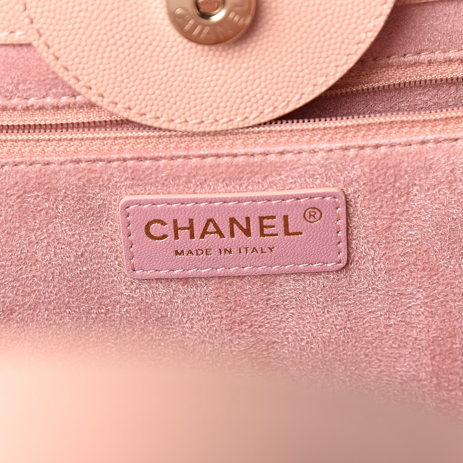 Chanel Caviar Small Studded Deauville Tote Light Pink 6 of 10