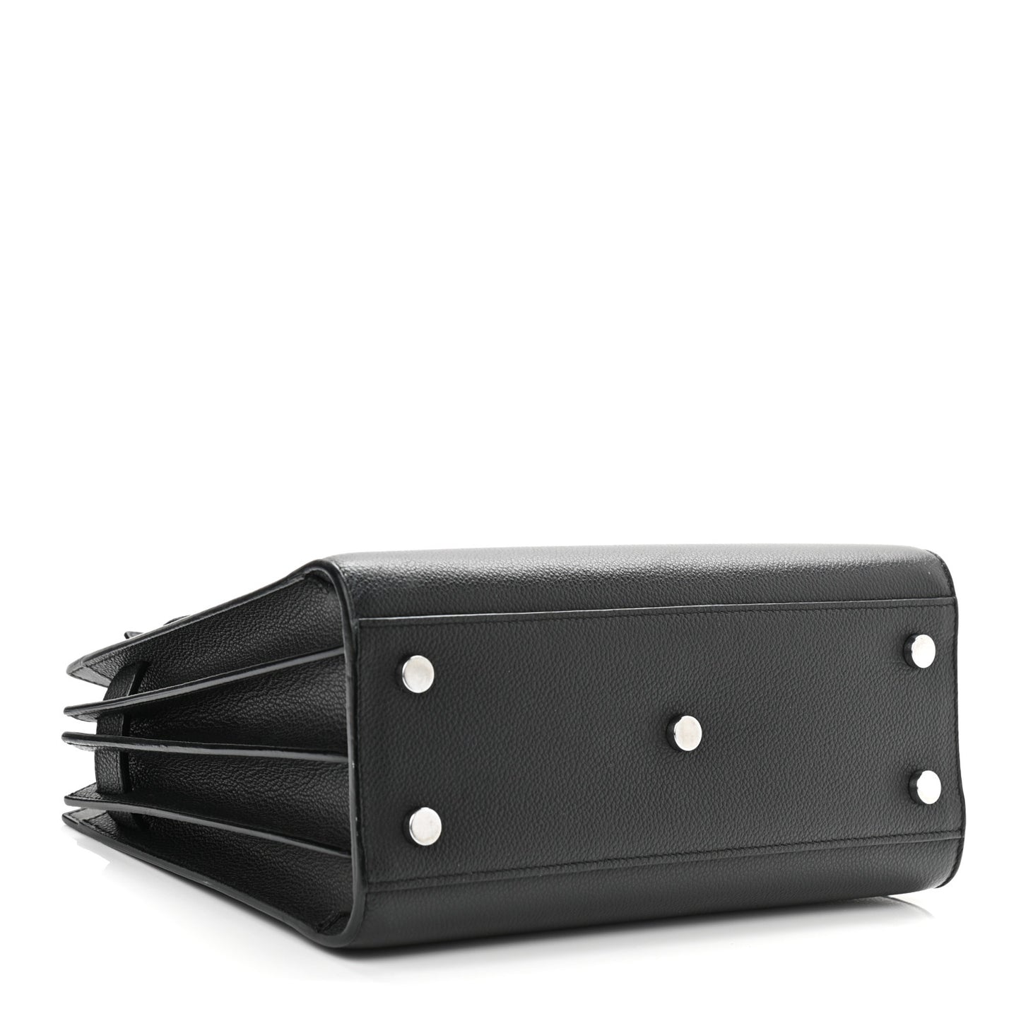 Grained Calfskin Baby Sac De Jour Black