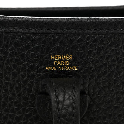 Hermes Taurillon Clemence Amazone Evelyne TPM Black Chocolate 6 of 12