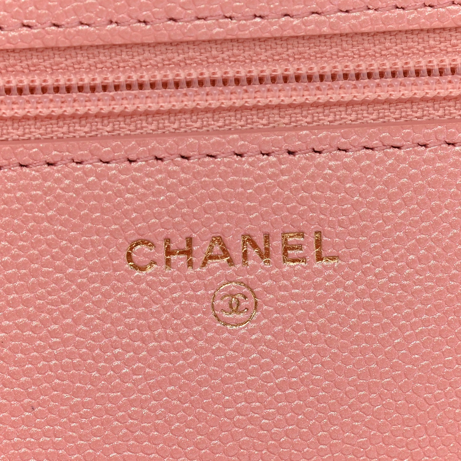 Chanel Iridescent Caviar Quilted Wallet on Chain WOC Rose Pink 6 of 10