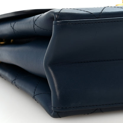 Chanel Lambskin Stitched Coco Luxe Small Flap Blue 9 of 13