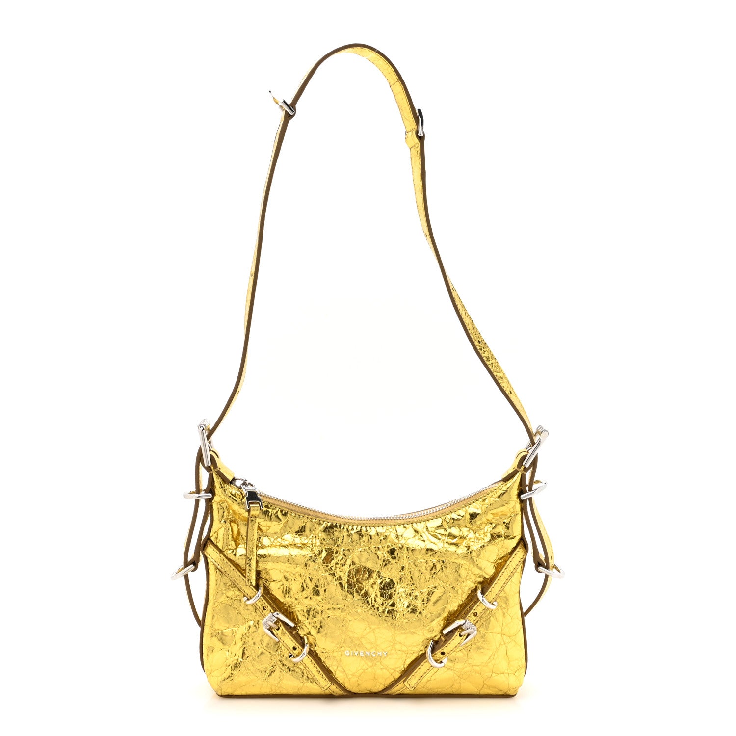 Givenchy Metallic Calfskin Mini Voyou Bag Gold 1 of 10