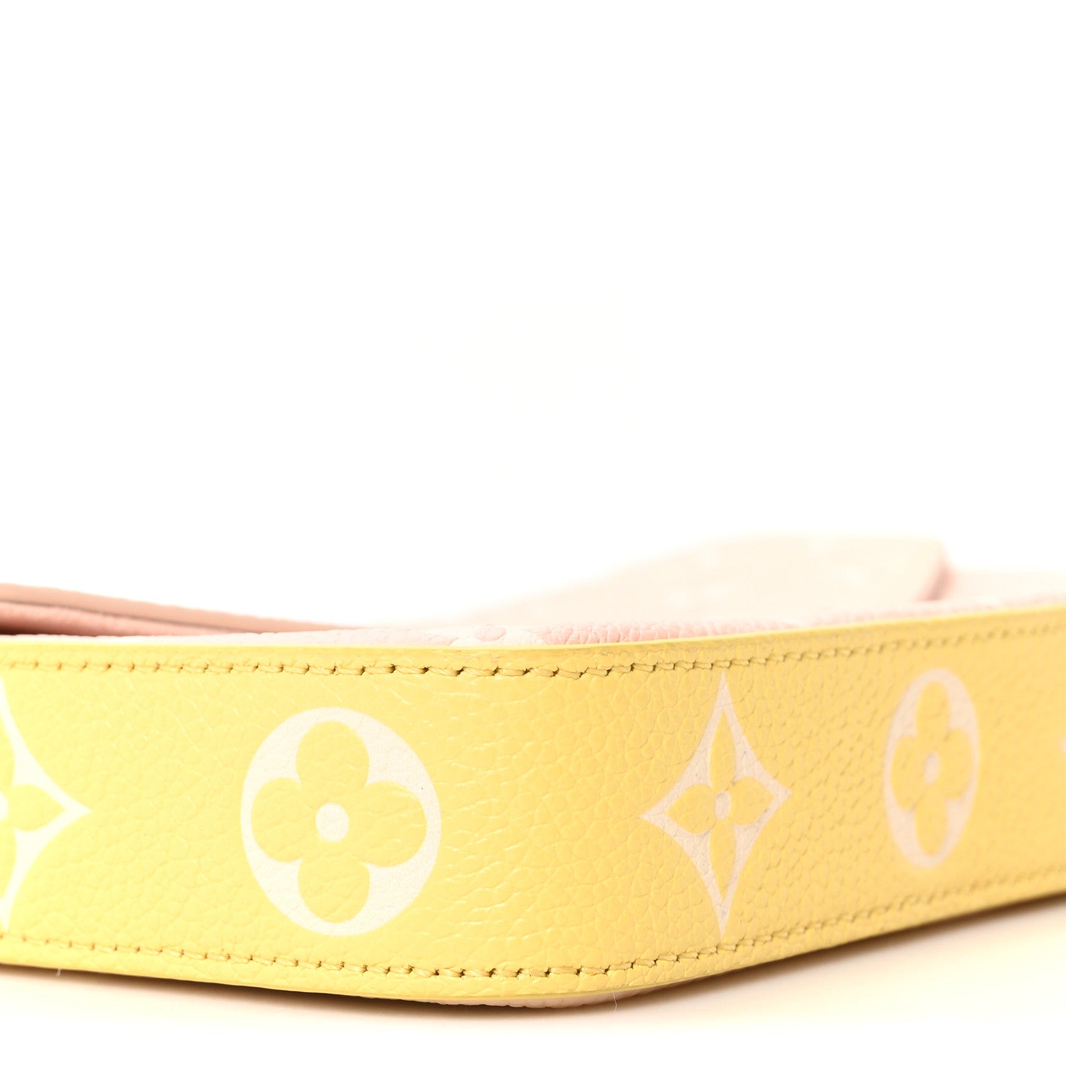Louis Vuitton Empreinte Spring in the City Felicie Pochette Chain Wallet Pink Beige Yellow 10 of 12