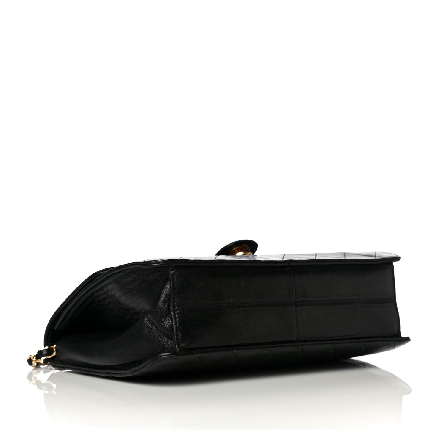 Lambskin Quilted Medium Single Flap Black