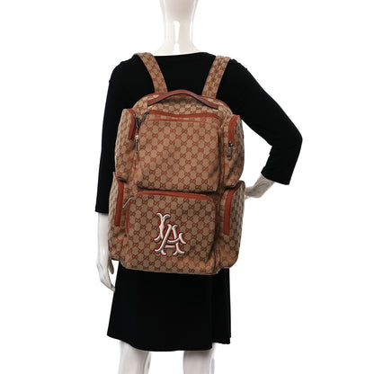 Gucci X MLB GG Monogram LA Dodgers Large Backpack Beige Ruggine Ivory 3 of 12