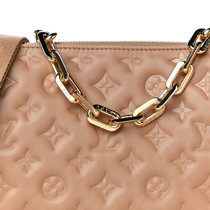 Louis Vuitton Lambskin Embossed Monogram Coussin PM Camel 7 of 11