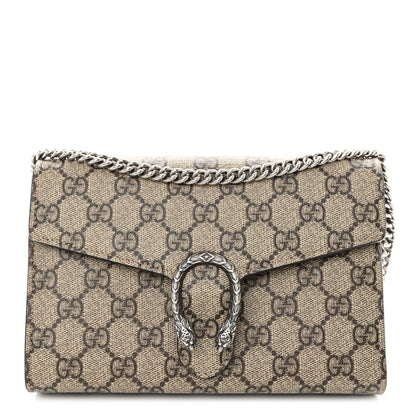 Gucci GG Supreme Monogram Mini Dionysus Chain Wallet Beige Taupe 1 of 9