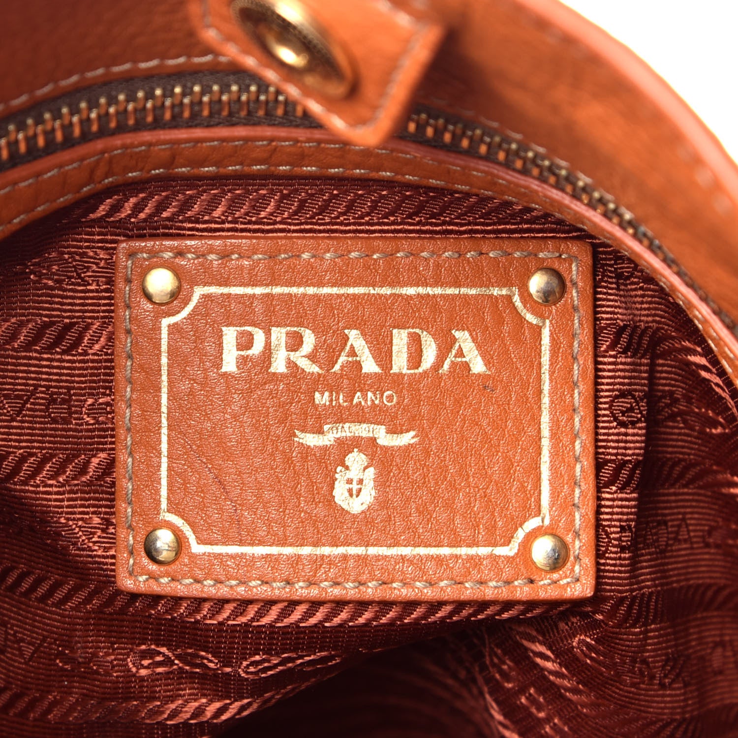 Prada Vitello Daino Tote Papaya 7 of 9