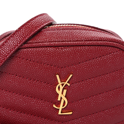 Saint Laurent Grain De Poudre Matelasse Monogram Baby Lou Camera Bag Opyum Red 8 of 10