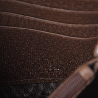 Gucci GG Supreme Monogram Web Ophidia Continental Wallet Brown 6 of 8