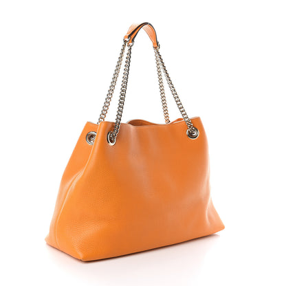 Gucci Pebbled Calfskin Medium Soho Chain Shoulder Bag Curcuma 2 of 8