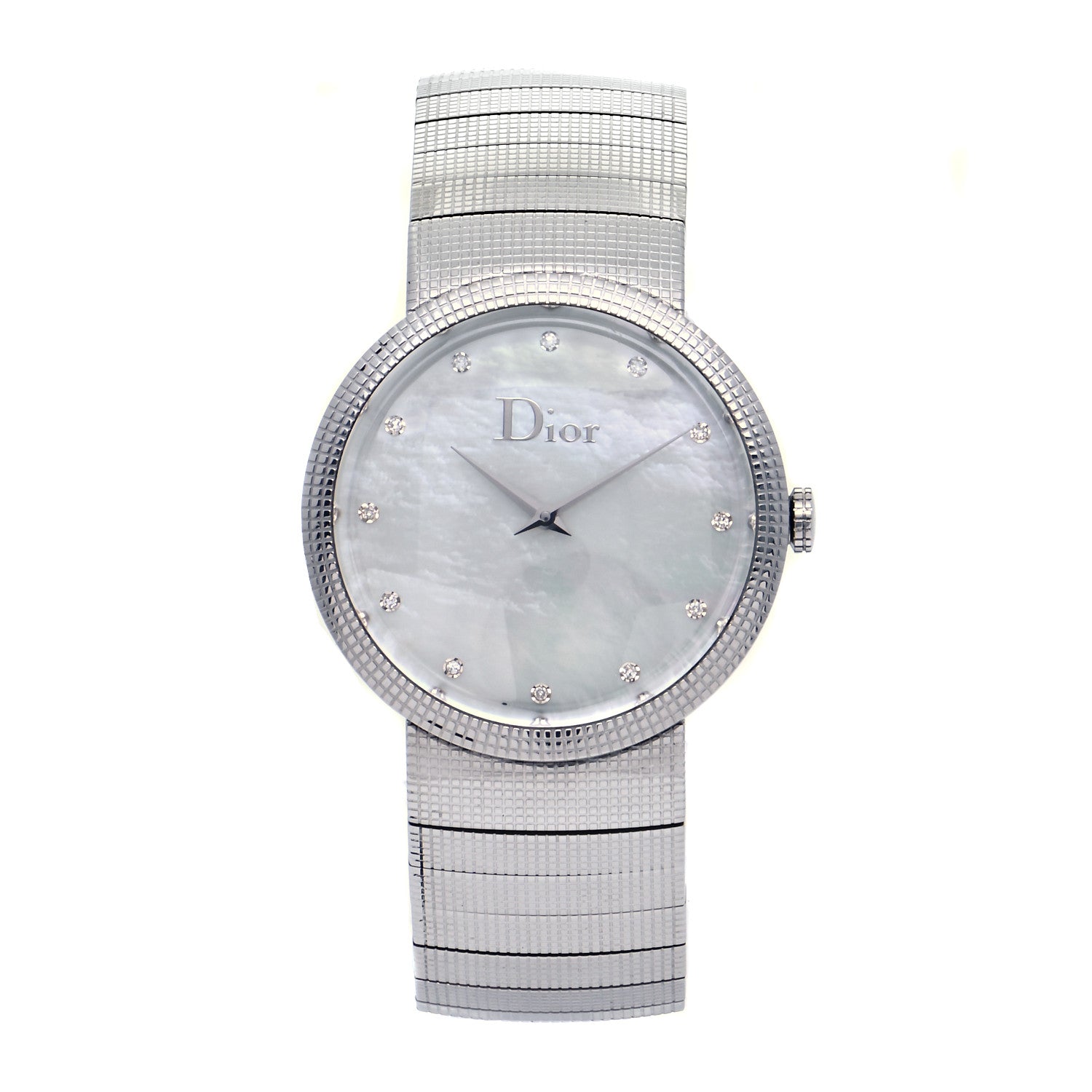 Christian Dior Stainless Steel Diamond Mother of Pearl 33mm La D De Dior Quartz Watch 1 of 6