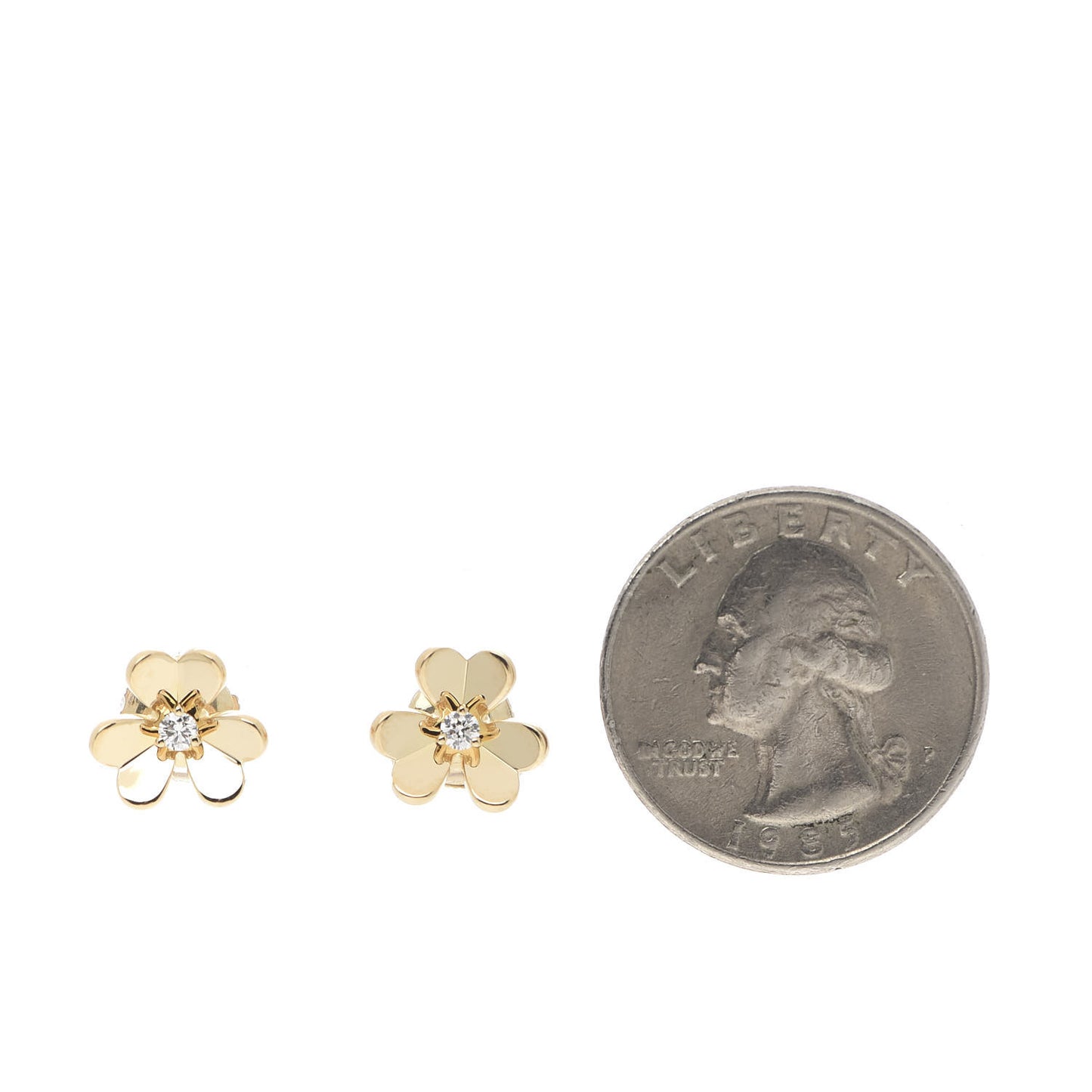 18K Yellow Gold Diamond Mini Frivole Earrings
