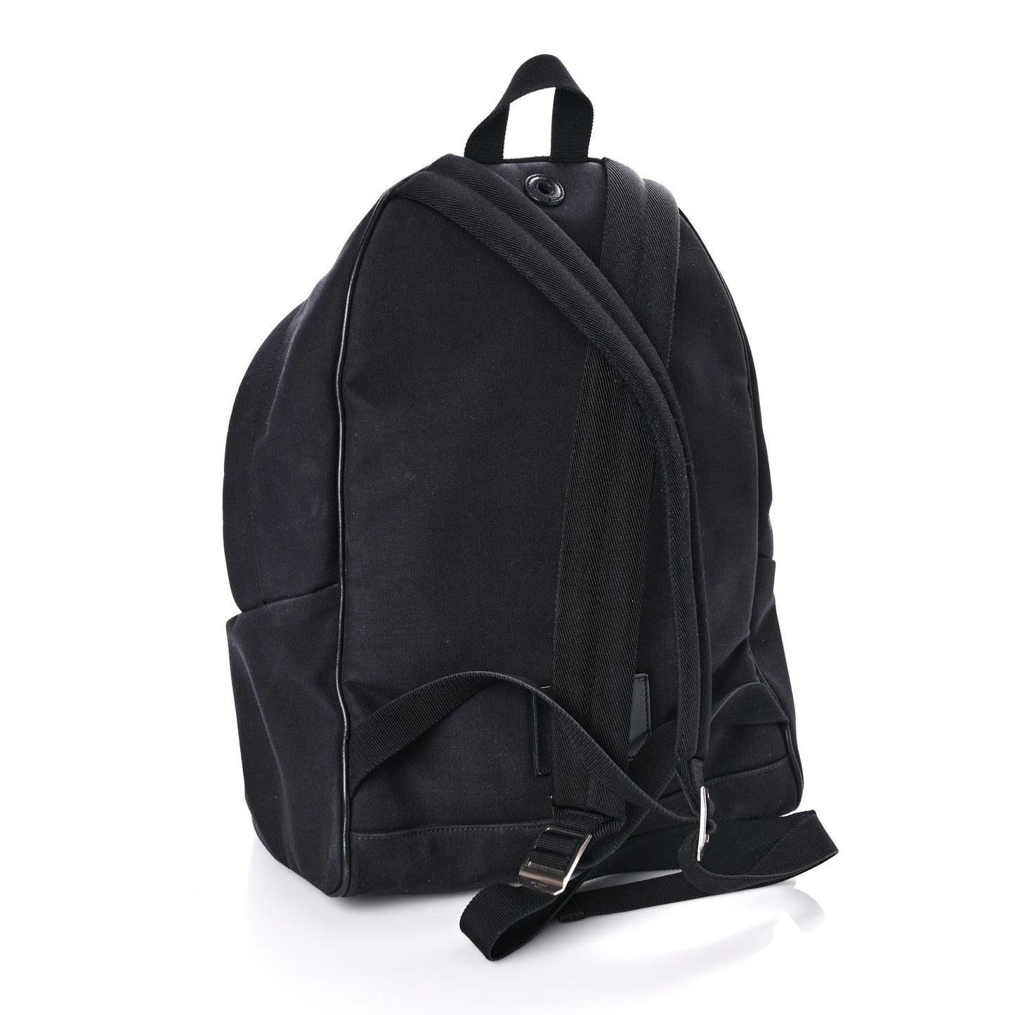 Nylon Twill Dinosaur Print City Backpack Black Multicolor