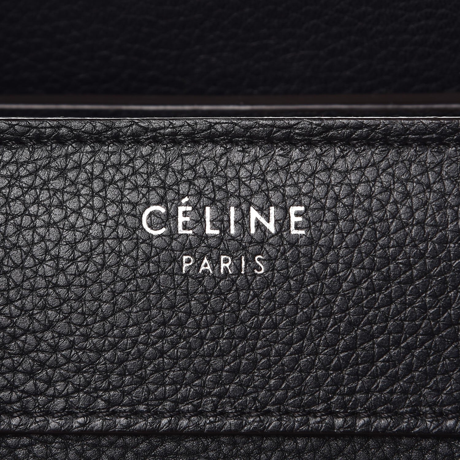 Celine Drummed Calfskin Micro Luggage Black 6 of 8