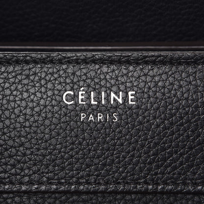 Celine Drummed Calfskin Micro Luggage Black 6 of 8