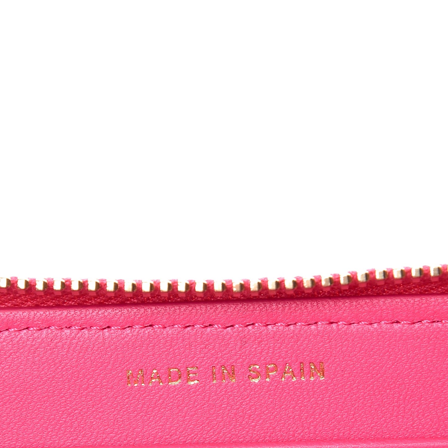 Lambskin Quilted Large Gusset Zip Around Wallet Fuchsia