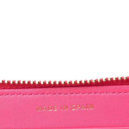 Chanel Lambskin Quilted Large Gusset Zip Around Wallet Fuchsia 7 of 8