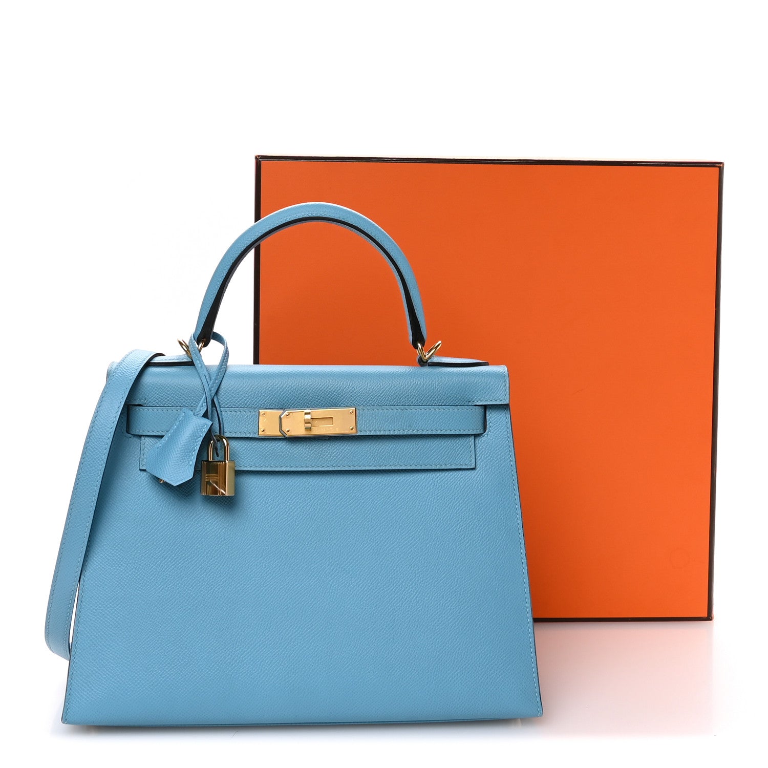 Hermes Epsom Kelly Sellier 28 Bleu Du Nord 10 of 10