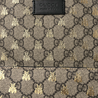 Gucci GG Supreme Monogram Bees Print Small Day Backpack Beige Oro Black 8 of 13