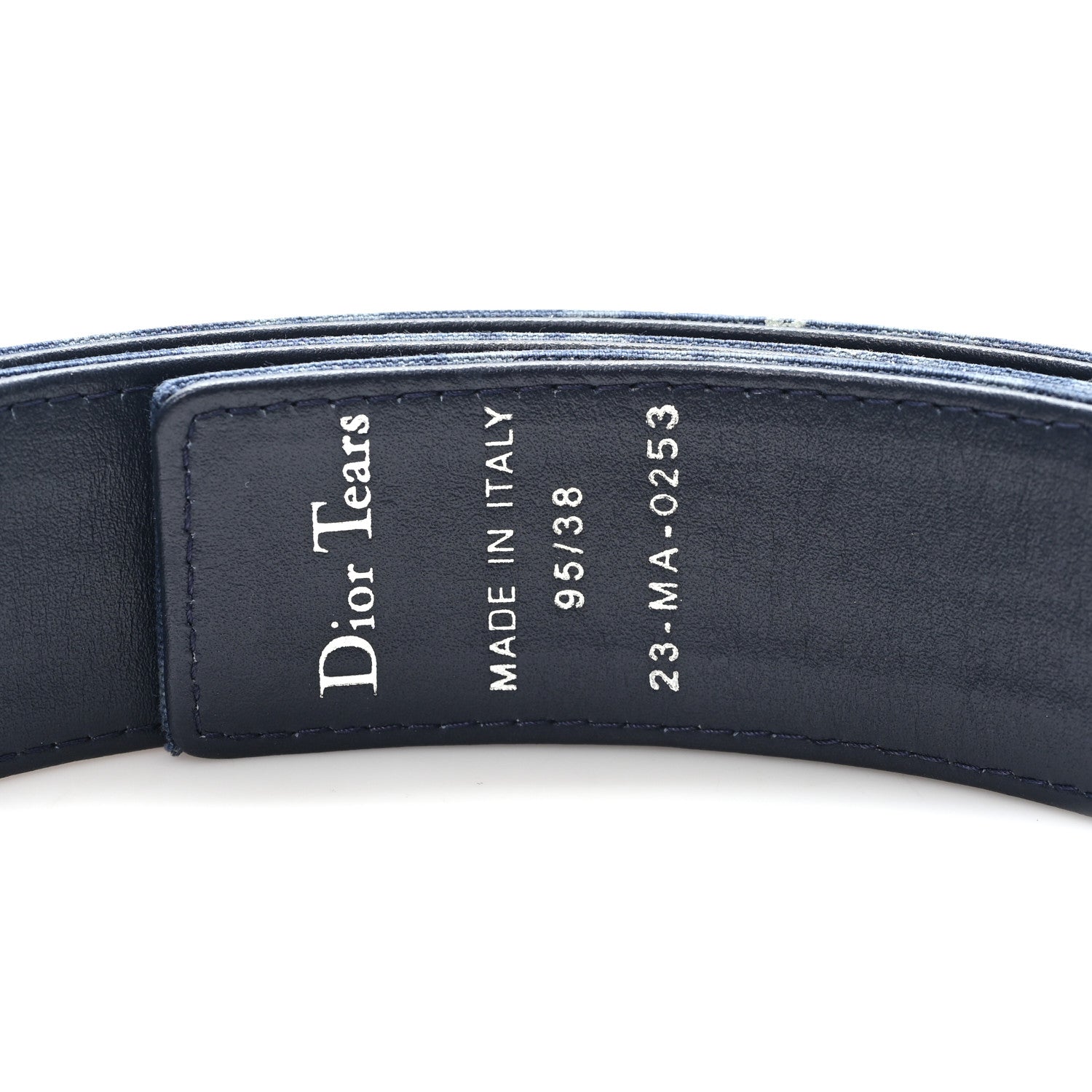 Christian Dior X DENIM TEARS Oblique Belt 95 38 Blue 1816149