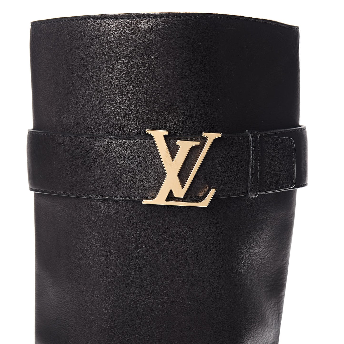 Calfskin Legacy Flat High Boots 38 Black