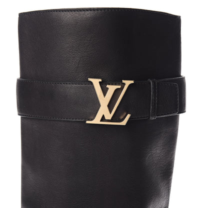 Louis Vuitton Calfskin Legacy Flat High Boots 38 Black 8 of 8