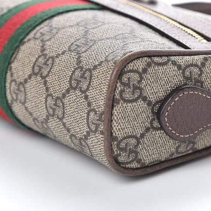 Gucci GG Supreme Monogram Web Mini Ophidia Shoulder Bag Brown 6 of 13