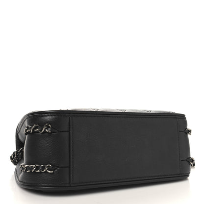 Chanel Calfskin Quilted Small Frame In Chain Flap Black 4 of 10