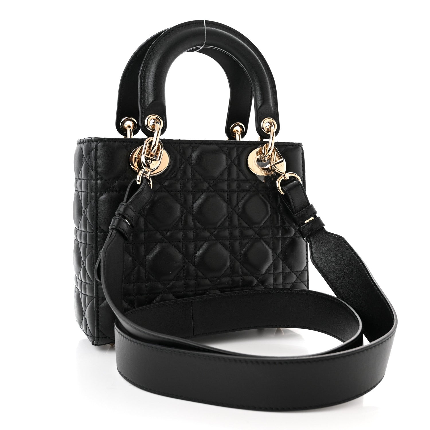 Christian Dior Lambskin Cannage Small My ABCDior Lady Dior Black 3 of 11