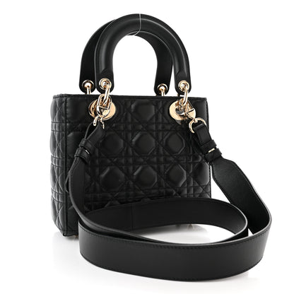 Christian Dior Lambskin Cannage Small My ABCDior Lady Dior Black 3 of 11