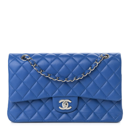 Chanel Lambskin Quilted Medium Double Flap Blue 1 of 14