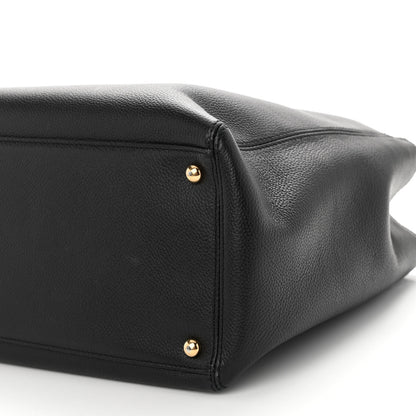 Chanel Calfskin Cerf Executive Shopper Tote Black 10 of 10
