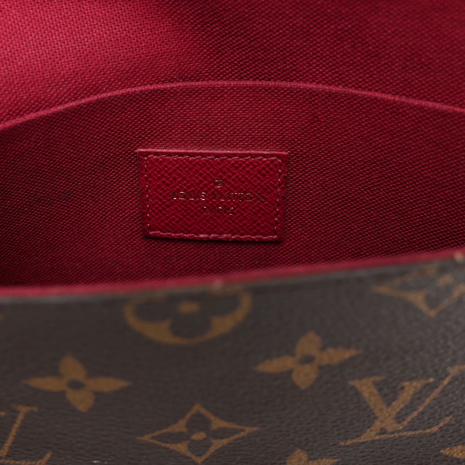 Louis Vuitton Monogram Pochette Felicie Chain Wallet Fuchsia 5 of 10
