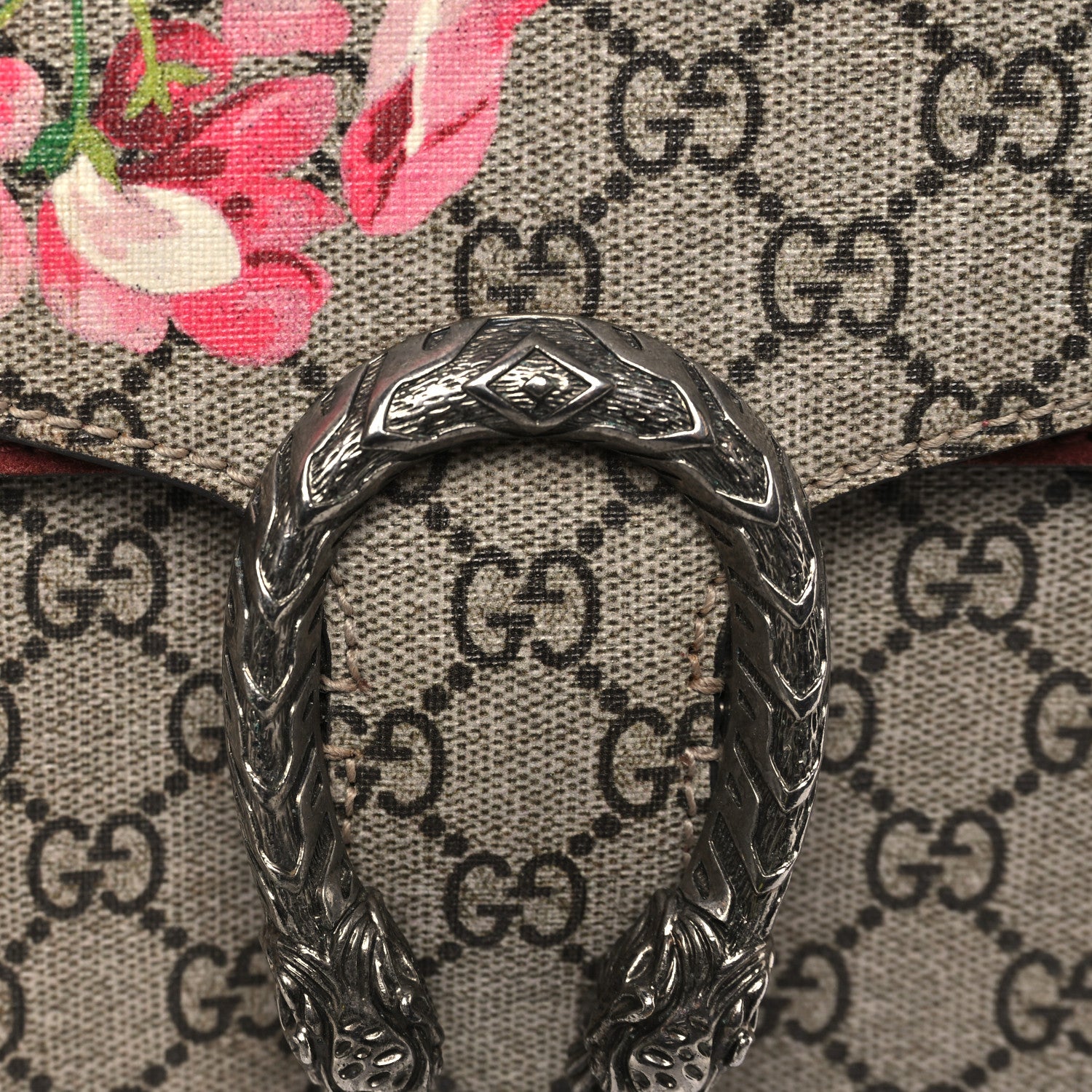 Gucci GG Supreme Monogram Blooms Dionysus Belt Bag Beige Multicolor Dry Rose 8 of 11