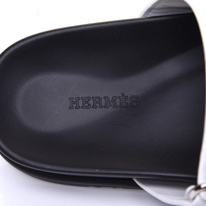Hermes Calfskin Womens Chypre Sandals 36 White 8 of 11