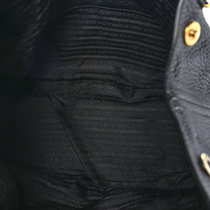 Prada Vitello Daino Shopping Tote Black 5 of 9