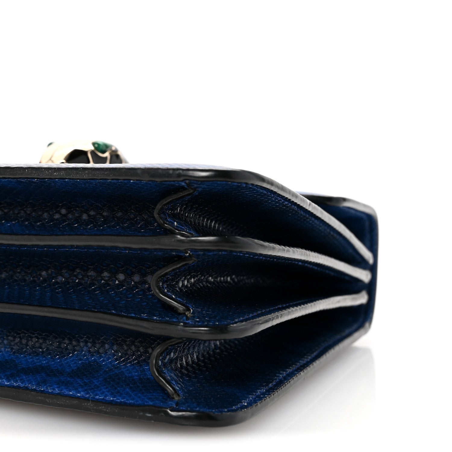 Bulgari Shiny Karung Serpenti Forever Top Handle Dark Blue 9 of 9