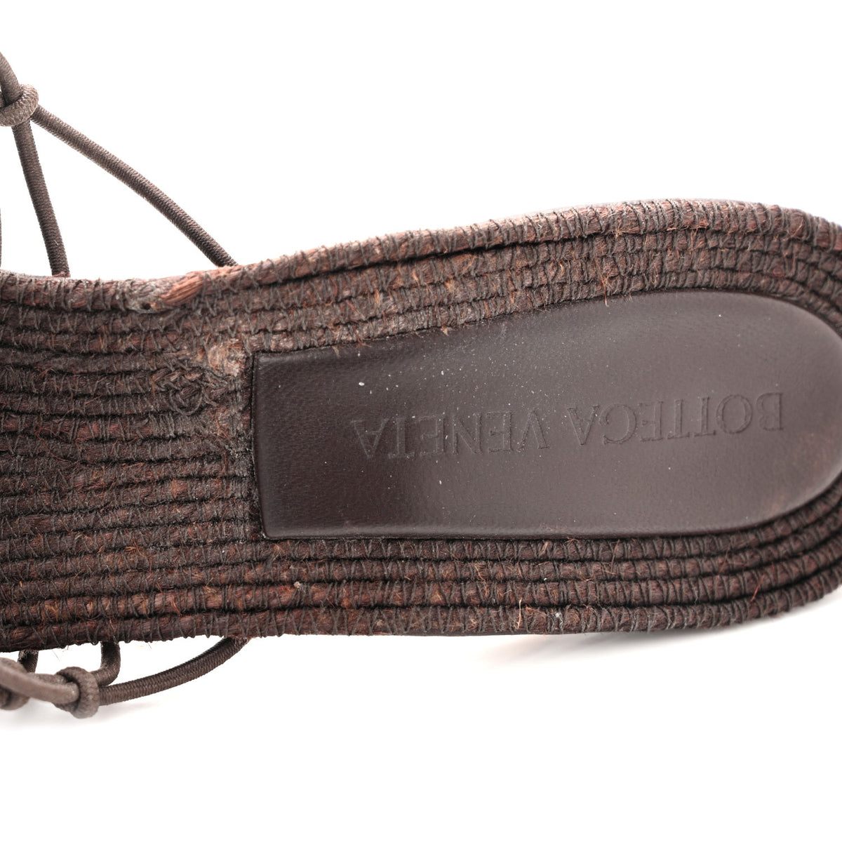 Raffia Elasticized Stretch Mule Sandals 39 Bitter Chocolate