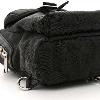 Gucci Econyl Nylon Monogram Off The Grid Sling Backpack Black 9 of 14