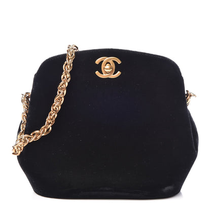 Chanel Velvet Evening Bag Black 1 of 8