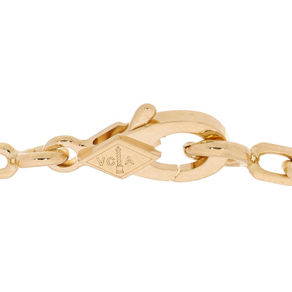 Van Cleef & Arpels 18K Yellow Gold Diamond 5 Motifs Guilloche Vintage Alhambra Bracelet 4 of 7