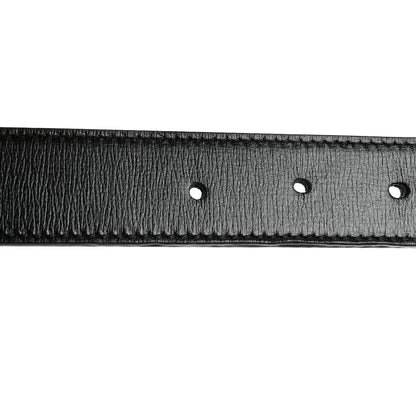 Gucci Azalea Calfskin Enamel Monochrome Double G 30mm Belt 85 34 Black 6 of 8