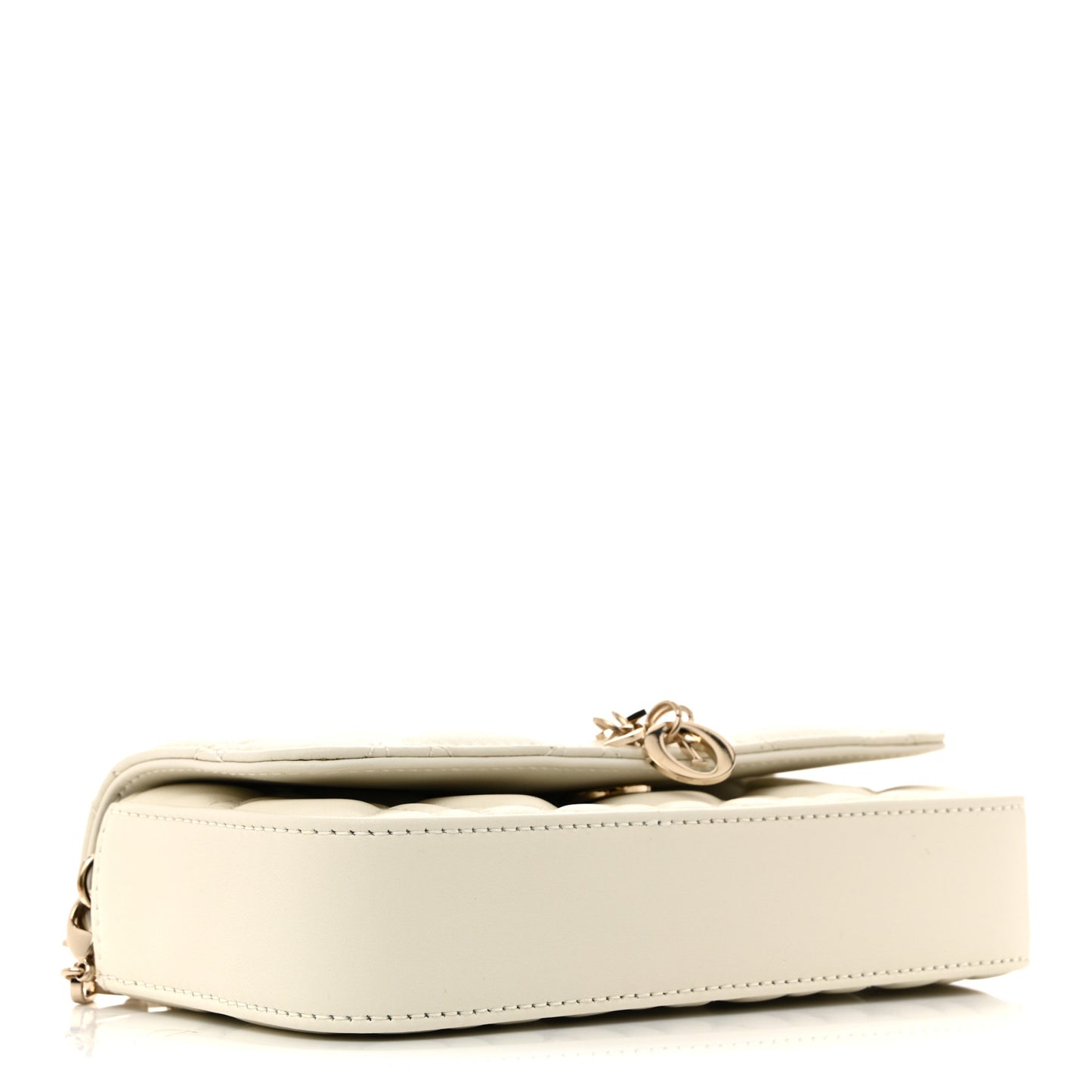 Lambskin Cannage Dior Talk Phone Pouch Latte