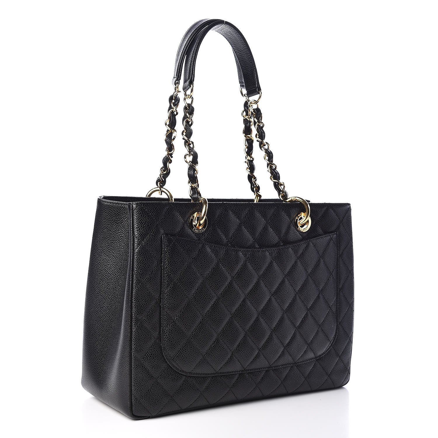Chanel Caviar Quilted Grand Shopping Tote GST Black 3 of 10