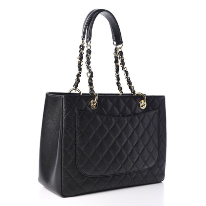 Chanel Caviar Quilted Grand Shopping Tote GST Black 3 of 10